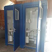 Ansicht Baustellentoilette